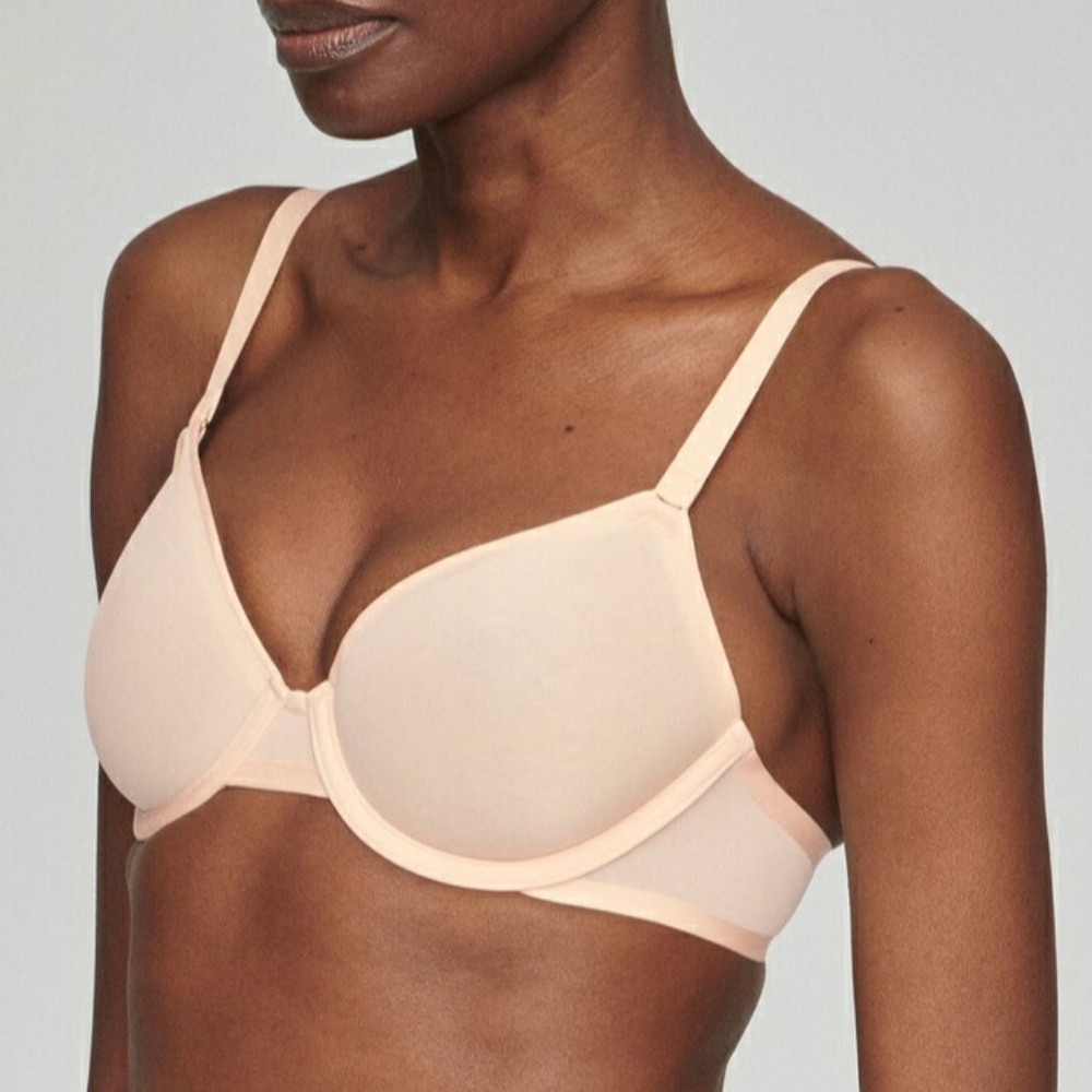 Sz 34D Sand CUUP "The Demi" 3D Spacer Bra Underwire
